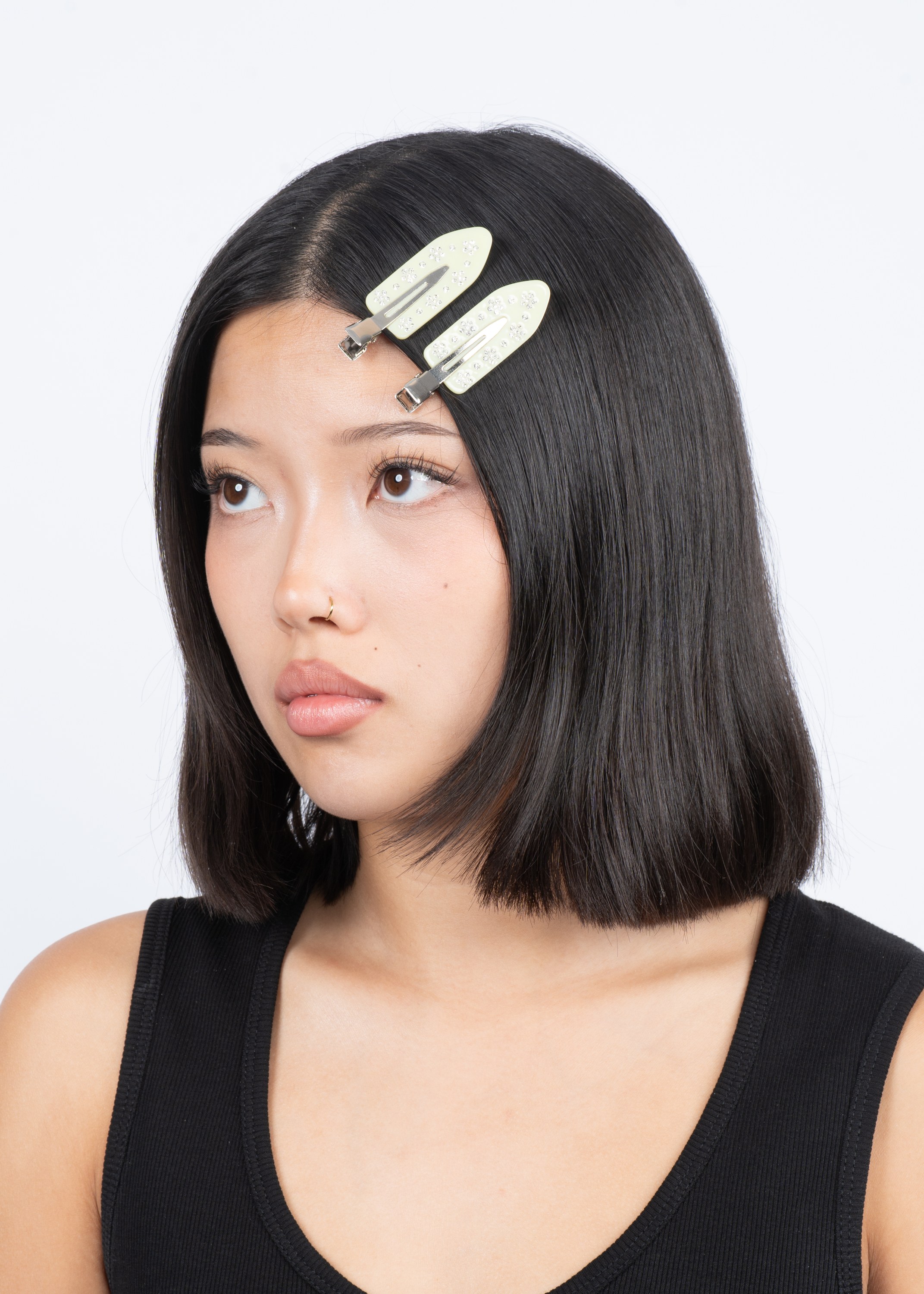 No Crease Flower Crystal Clips // 2